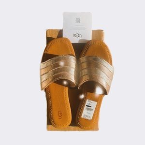 UGG Ximena Suede Sandals Size 9 Rose Gold